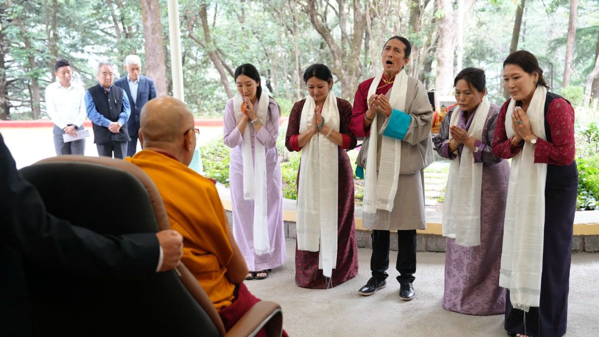 Techung Singing to His Holiness the Dalai Lama